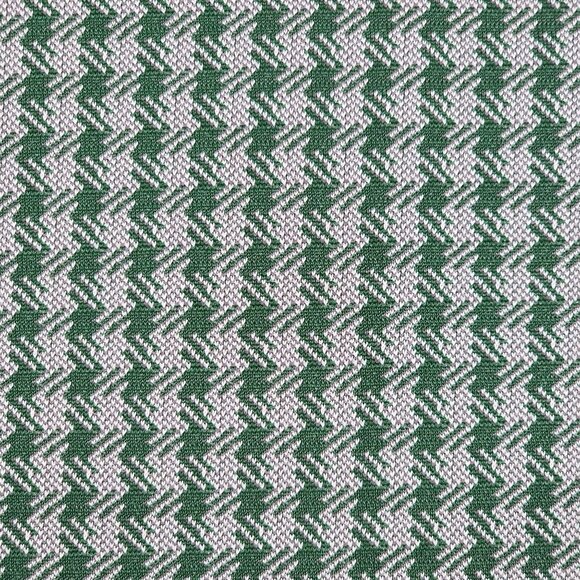 1960s 70s Polyester Apparel Fabric Gingham Green White 62" Wide 1yd-12" VTG - Picture 2 of 7